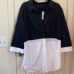 Black and white long sleeve